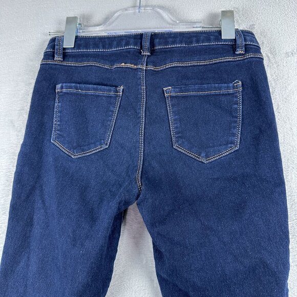 D Jeans Skinny Jeans Womens Size 6 Mid Rise Dark Wash Five Design Pockets Blue - Picture 4 of 12